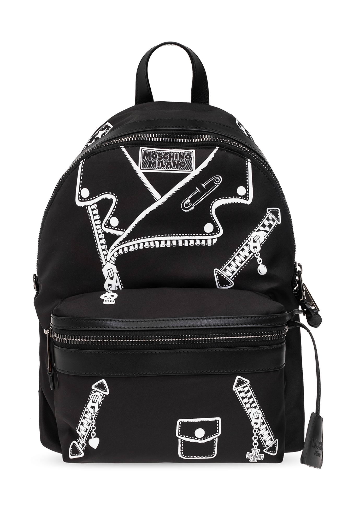 Black Backpack with logo Moschino Vitkac Australia